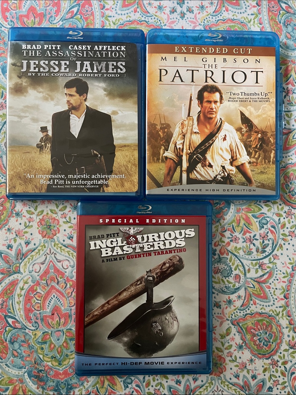Movie Bundle - Brad Pitt & Mel Gibson Collection (Blu ray)